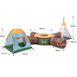 Coil Zeltset Kinderzelt Spielzelt 7 in 1 Tunnels für Kinder COIL