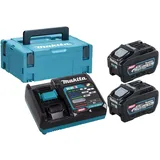 Makita Power Source Kit 40 V XGT Li-Ion 2 x 5,0 Ah + DC40RA Ladegerät + Makpac 191V35-5