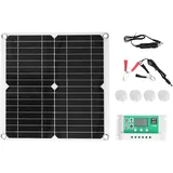 Tragbares 40W Solarladeset, 280 x 280 mm Solarpanel mit Laderegler, 18V/9V/5V Ausgang, für Camping, Wohnmobile, Outdoor-Aktivitäten