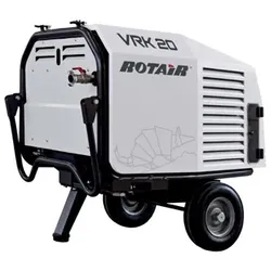 Mobiler Baustellenkompressor ROTAIR VRK 20 AE - 8 bar mit HONDA-Motor GX 690