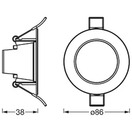 LEDVANCE SMART+ Recess Downlight 1 rund weiß