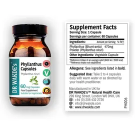 DR WAKDE'S® Natural Health Care, London Phyllanthus Kapseln 60 Vegi Caps