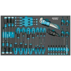 HAZET Schraubendreher-Satz 163-527/56 ∙ Schlitz Profil, Kreuzschlitz Profil PH, Innen TORX® Profil, Innen-Sechskant Profil ∙ Anzahl Werkzeuge: 56