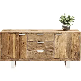 Kare Design Rustico Sideboard, rustikales Sideboard, modernes Sideboard, Massivholz Sideboard, Holz Sideboard, 75x160x40cm (H/B/T)