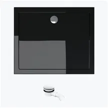 doporro Duschtasse Duschwanne 100x120x4 flach inkl. Ablaufgarnitur DIN-Anschlüsse für bodenebene Montage geeignet Faro2