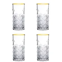 Pasabahce Timeless Raki Gold Cocktailglas 0,45 l 4er Set