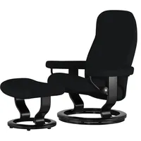 Stressless Relaxsessel mit Hocker Leder Consul ¦ schwarz