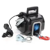 XPOtool Elektrische Seilwinde 12V 450W bis 2267kg, 1,38m/min, Motorwinde mit Seilzug, Elektroseilwinde mit Haken und Montageplatte