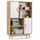 Costway Kinderbücherregal mit 2 Türen 80 x 24 x 120 cm Kiefer weiß