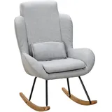 KADIMA DESIGN Schaukelstuhl CAPRI Design Relaxsessel 75 x 110 x 88,5 cm, in Grau / Gr.: onesize