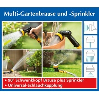 Maximex Multi-Gartenbrause und-Sprinkler - Bewässerungsbrause mit Feststell-Arretierung, Kunststoff (ABS),