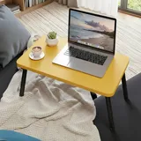 Carenza Home Laptoptisch 7 Farben Betttisch 59x35x24cm Beistelltisch (GELB)