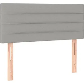 vidaXL Boxspringbett mit Matratze Hellgrau 100 x 200 cm Stoff