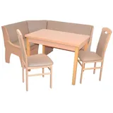 moebel-direkt-online möbel direkt online 4tlg. Eckbankgruppe 125x165 cm Schenkelmaß