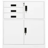 vidaXL Büroschrank Weiß 90x40x102 cm Stahl
