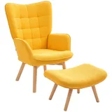 Homcom Sessel, Orange, Textil, 72x101x80 cm, Wohnzimmer, Sessel, Relaxsessel