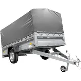 Ungebremster Anhänger 264x125 UNITRAILER FORCE 264 KIPP mit H-800 Spriegel und grauer Hochplane