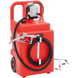 MSW Mobile Tankstelle - mit elektrischer Pumpe, Zapfhahn und Räder - 120 l - 62 l/min MSW-PFT-120-P