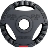 GORILLA SPORTS® Olympia Hantelscheiben - Einzeln/Set, 1,25kg, 2,5kg, 5kg, 10kg, 15kg, 30kg Gewichte, 50mm Bohrung, Tri-Grip, Kunststoff - Gewichtsscheiben, Olympiascheiben, Hantelscheiben-Set, Hanteln