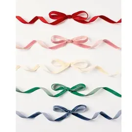 Folia Geschenkband Samt blau/rosa/rot/schwarz 2 m x 1 cm