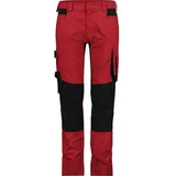 DASSY DASSY® Dynax Next Women Stretch-Arbeitshose Damen, D-FX Flex, GRS-recycelt, Dreifachstretch, EN 14404, Art. 201161 rot/schwarz 32 STANDARD