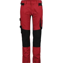 DASSY DASSY® Dynax Next Women Stretch-Arbeitshose Damen, D-FX Flex, GRS-recycelt, Dreifachstretch, EN 14404, Art. 201161 rot/schwarz 32 STANDARD