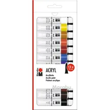 Marabu Acrylfarbe 12 ml, 12er-Set