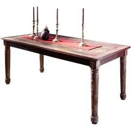 MASSIVMOEBEL24.DE Esstisch Altholz 100x80x76 mehrfarbig lackiert FABLE #25