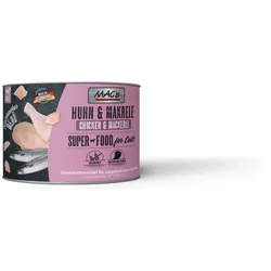 MAC's Cat Feinschmecker Menü 200g Dose Katzennassfutter 6 x 200 Gramm Huhn & Makrele
