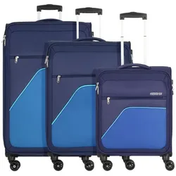 American Tourister Sky Surfer 4 Rollen Kofferset 3-teilig  blau