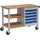 Bedrunka & Hirth Gerätebau GmbH Werkbank Multiplex B1200xT540xH880mm lichtgrau/signalblau 5 Schubladen