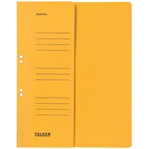 Falken Ösenhefter 80003825 DIN A4 kaufm. Heftung 250g Karton gelb