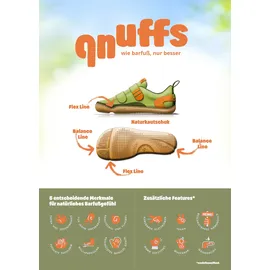 qnuffs Lerche Barfußschuh Grün 29