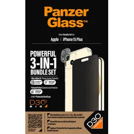 Panzer Glass 3-in-1-Privacy-Pack für iPhone 15 Plus