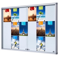 Showdown® Displays Schaukasten SL B1 silber 18x DIN A4