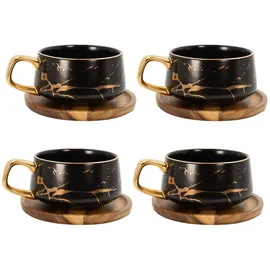 Intirilife Teetasse 0,2 l Schwarz 4 St.