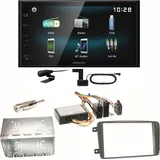 Kenwood DMX-125DAB USB DAB+ Einbauset für Mercedes C-Klasse W203 CLK W208 W209