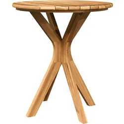 vidaXL Garten Bistro Tisch Ø70x75 cm Massivholz Teak