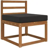 vidaXL Sofakissen für draußen 60 x 60 cm Schwarz