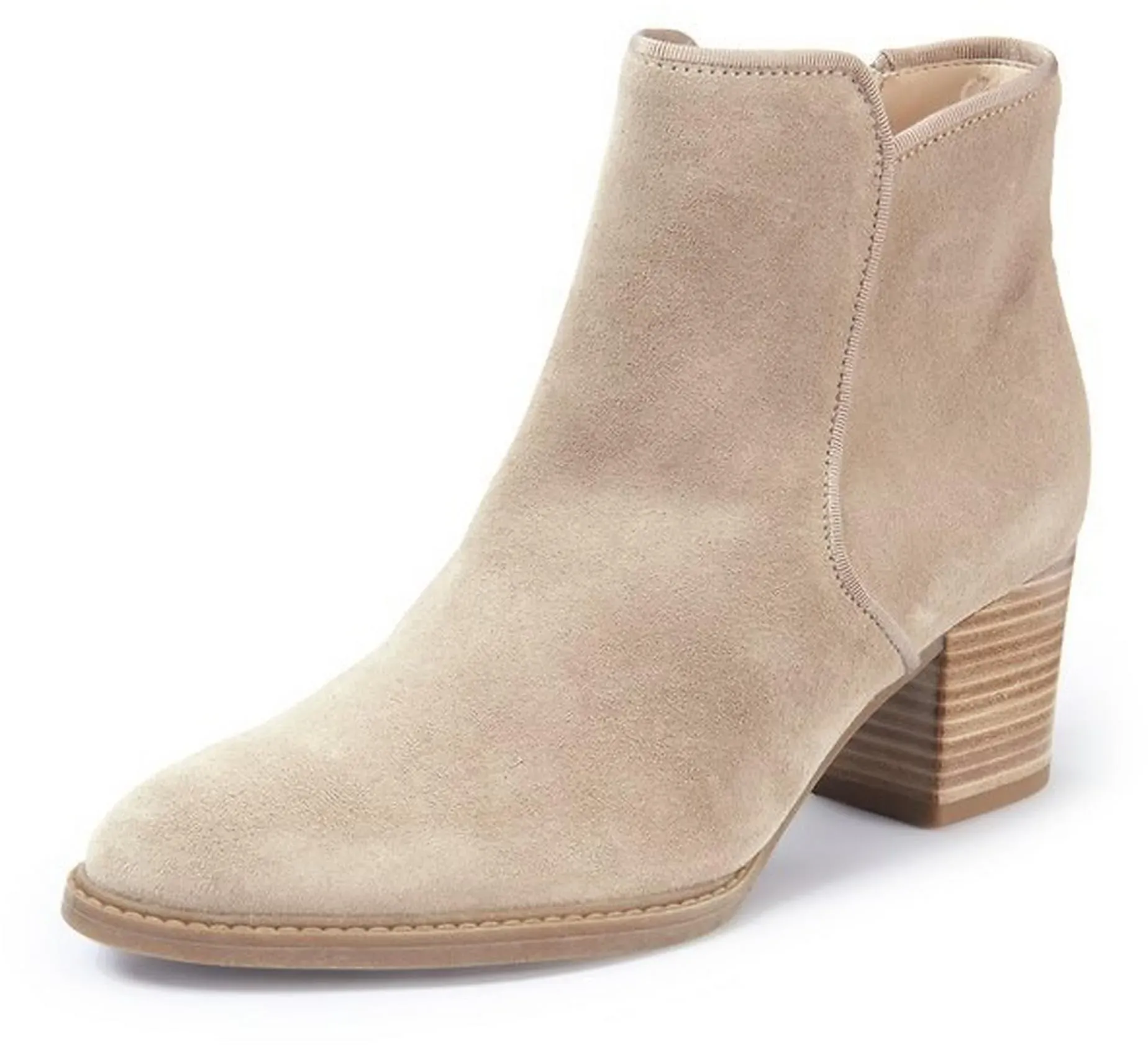 Les bottines en cuir velours veau  Gabor Comfort beige