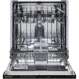 Telefunken Geschirrspüler vollintegrierbar 60 cm, Einbau Spülmaschine, 12 Maßgedecke, 6 Programme, AquaStop, GEV6012D