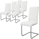 ML-Design Esszimmerstuhl Kunstleder Weiß 6er Set