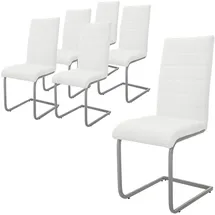 ML-Design Esszimmerstuhl Kunstleder Weiß 6er Set