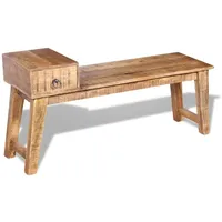 VidaXL Sitzbank mit Schublade Massivholz Mango 120x36x60 cm