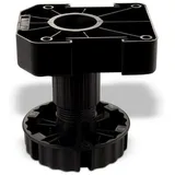 SO-TECH® Möbelfuß Sockelfuß Höhe 100 mm Stellfuß verstellbar, (20-St), inkl. 5 Sockelbefestigungsclip schwarz