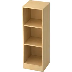 bümö office Regal Ahorn, Standregal Holz - Aktenregal für Ordner & Bücher, Bücherregal 40 cm schmal, 3 OH Regal Wand, Büroregal, Holzregal,