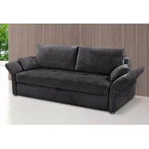 Jockenhöfer Schlafcouch Mikrofaser 2-Sitzer Schwarz