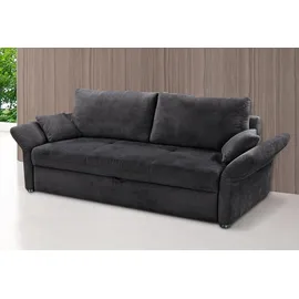 Jockenhöfer Schlafcouch Mikrofaser 2-Sitzer Schwarz