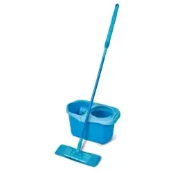Spontex Express System+ XL Wischmop, 360° C Spin System 19800223 , 1 Set = Mikrofaserwischer mit Eimer inkl. Mikrofaserbezug