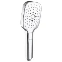 Marwell - Silver Quattro Handbrause - 3 Strahlarten Per Klick Wechselbar - Antikalknoppen - Selbstreinigungsfunktion